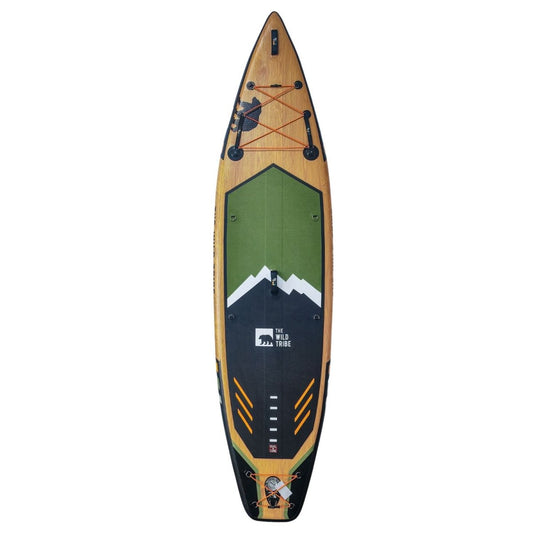 Athabasca 11 Vert Paddleboard Gonflable (Pagaie Hybride Carbone + Sac avec roues)