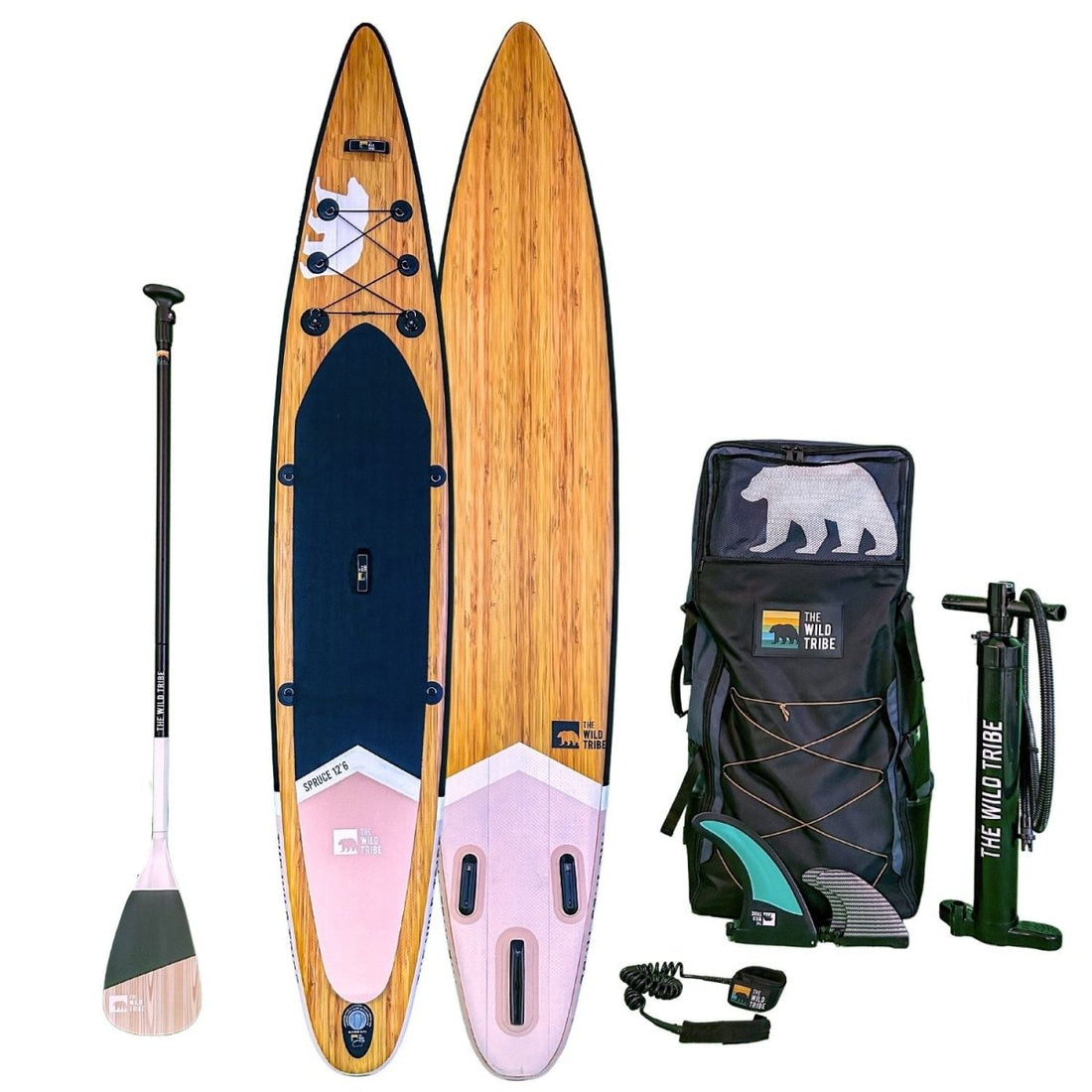 Spruce 12'6" Saumon: Paddleboard Gonflable 12'6" Touring Haut de Gamme - Quebec SUP